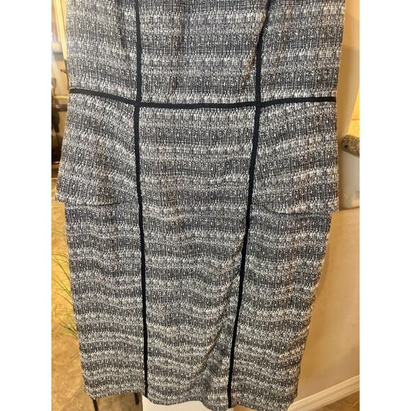 Liz Claiborne Black & White Tweed Sleeveless Dress Size 6 - Picture 3 of 6